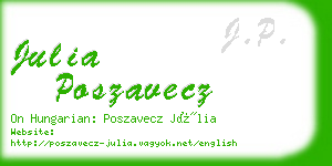 julia poszavecz business card